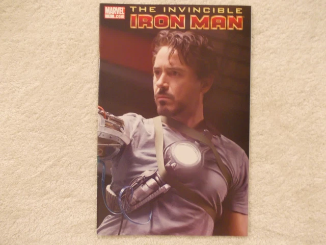 Invincible Iron Man #1 2008 Robert Downey Jr Photo Wraparound Cover Marvel Mcu