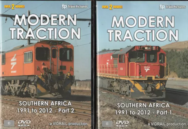 Train Pictures - 2 Dvd Combo Modern Traction South Africa 1991-2012 Parts 1 & 2