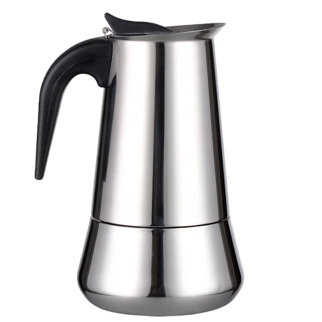 Edelstahl Espressokocher Kaffeekocher Espresso-Kanne für 2 / 4 / 6 / 9