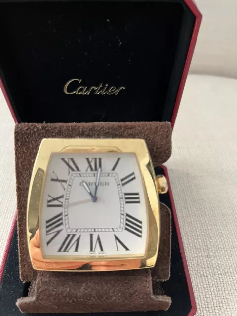 Cartier Paris Desk/Travel  Alarm Clock  Swiss Made Quartz