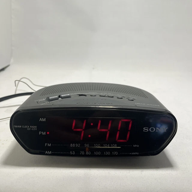 SONY DREAM MACHINE ICFC211 Black AM/FM Corded Electric Alarm Clock