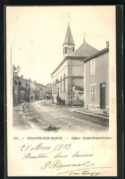 CPA Chalons-sur-Marne, Eglise Sainte-Pudentienne 1903