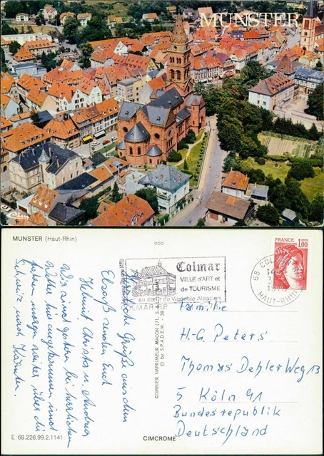 CPA .FRANKREICH MUNSTER (HautRhin) Luftbild Luftaufnahme 1978 EUR 5,40