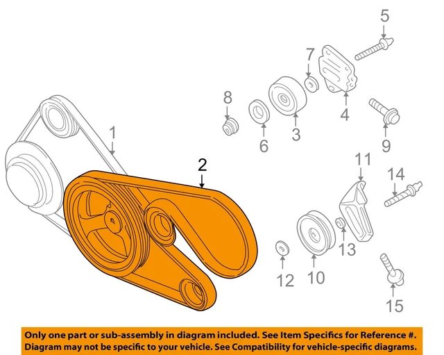 CHRYSLER OEMSERPENTINE DRIVE Fan Belt 4892479AB 36.00 PicClick