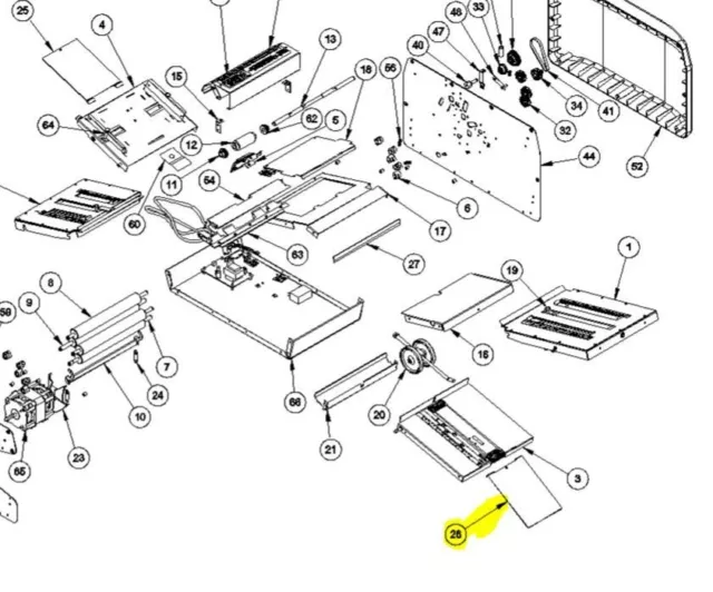 Martin Yale Replacement Part W-O1601038  P/C Paper Catch Tray  for 1611 1711