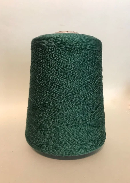 Hilo de 1 capa Metro, crepe fino, cono 500 g, color: verde bosque
