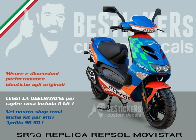 Kit Stickers Aprilia SR Replica LC 50 - Max Biaggi Chesterfield 1994 - Italie