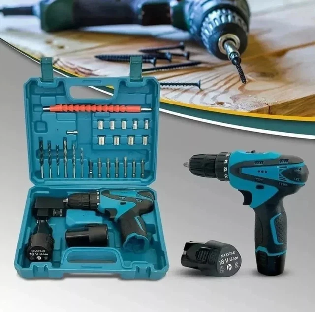 TRAPANO PROFESSIONALE 48w Doppia Batteria Avvitatore Fai Da 235835781495 - Foto 8