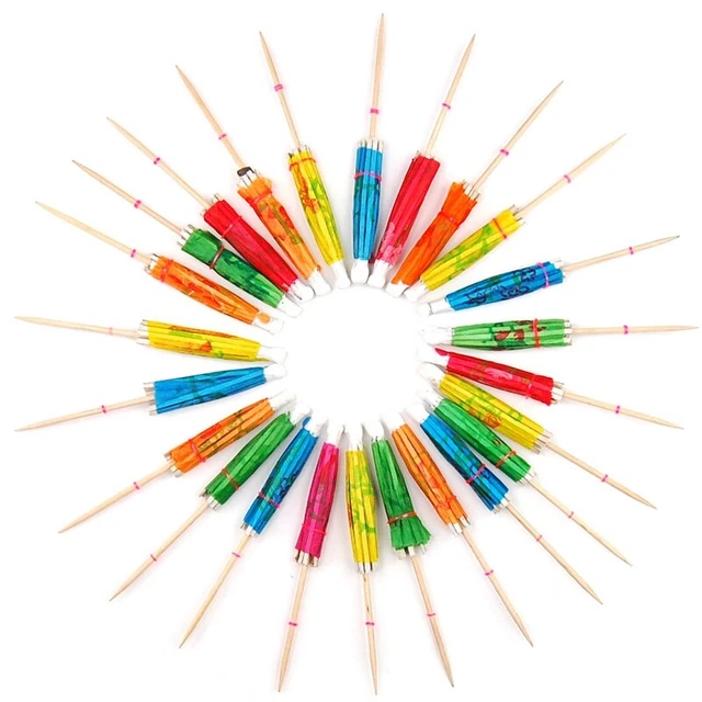 24 carta colorata cocktail ombrelloni ombrelloni festa indossati accessori T5T4