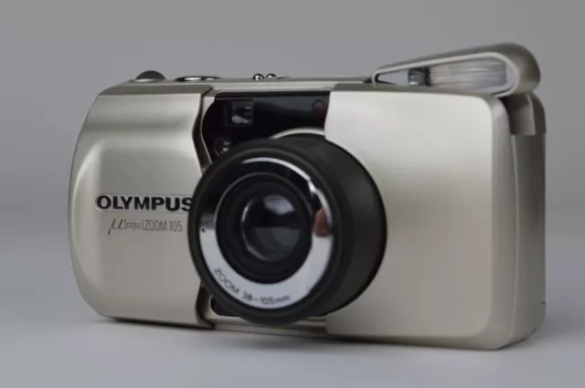 Olympus μ mju Zoom 105  Point & Shoot 35mm Film Camera From Japan [ Near Mint]