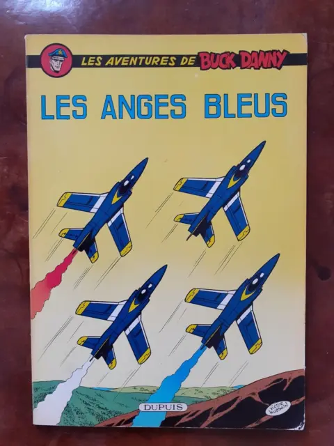 Les Aventures De Buck Danny Les Anges Bleus Eo Dedicace Par J.m. Charlier 1970