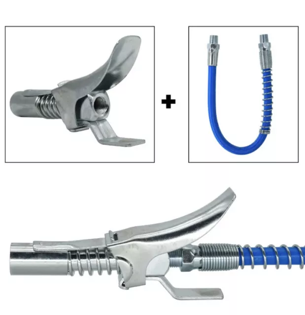 UK Auto Workshop Farm Grease Gun Coupler Quick Release Lock On Coupling 1/8" NPT