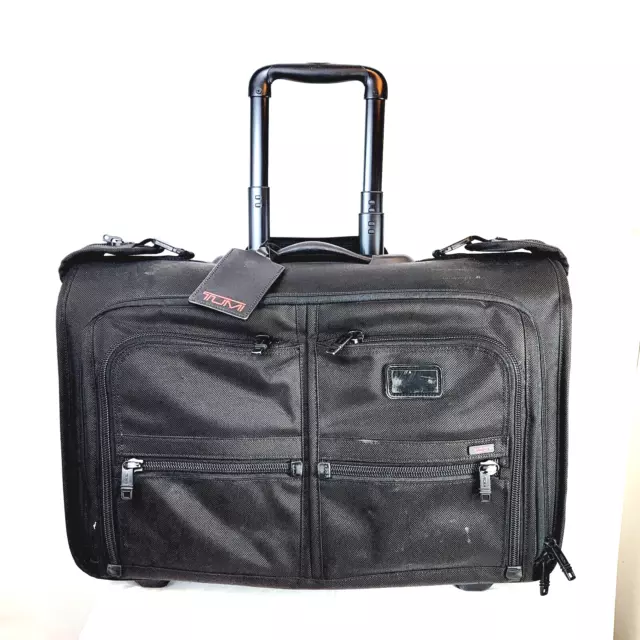 Tumi Alpha Rolling 2 Wheel Carry On Black Travel Garment Bag