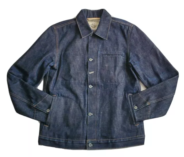 ROGUE TERRITORY BLUE Selvedge Japanese Denim Supply Jacket Slim Fit Men ...