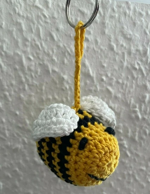 💖Biene Schlüsselanhänger Amigurumi gehäkelt Handarbeit