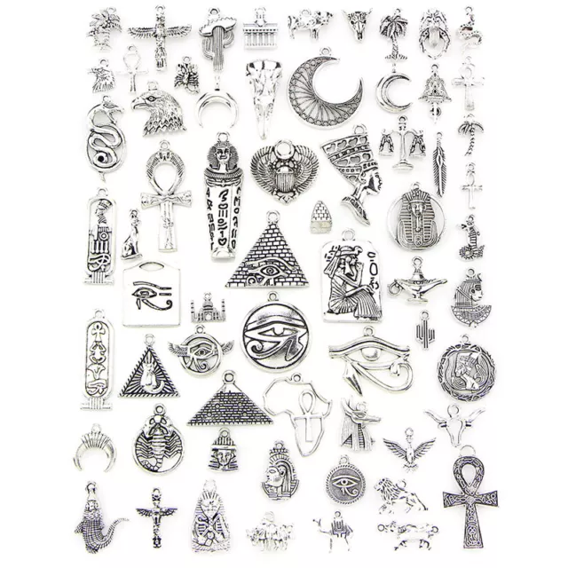 64pcs Ancient Egypt series Charms Pendants DIY Bracelet Jewelry Making Access#km