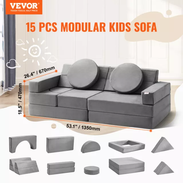 VEVOR Kindersofa Kindersessel Kindermöbel Klappmatratze Kindercouch Spielmöbel 2