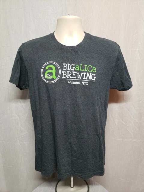 Big Alice Brewing Queens NYC Adult Medium Gray TShirt
