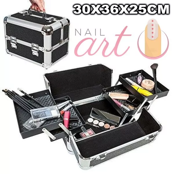 Bauletto Rigido Valigia Rigida Beauty Case Per Estetista Make Up Nail Art