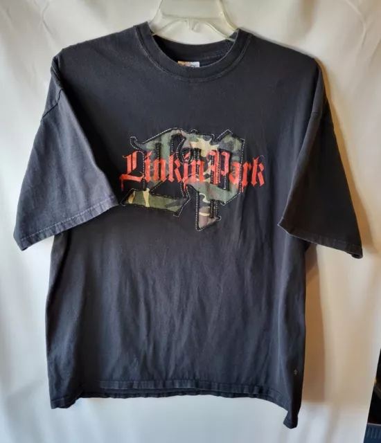 Linkin Park Black T-Shirt Size XXL M&O Knits Camo Logo