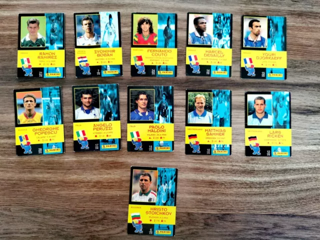 Lots De 11 Cartes Panini Football Coupe Du Monde 1998 Fifa