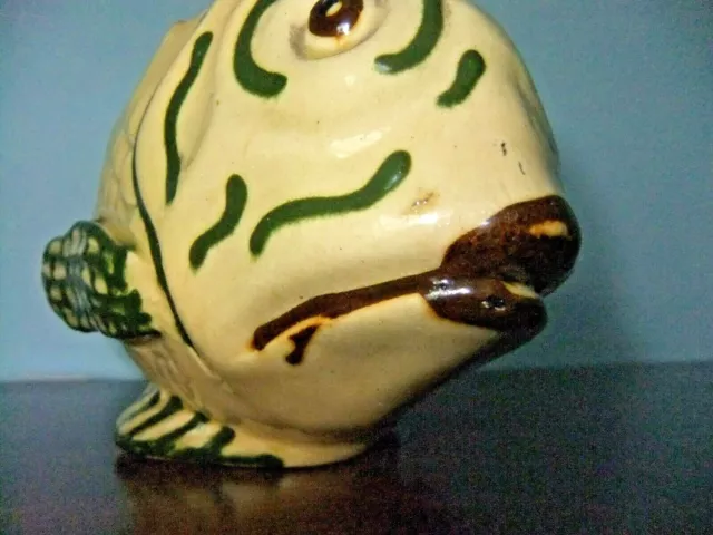 Vallauris Made in France Majolica Art Pottery FISH Tureen Boat Bowl Wall Pocket 3