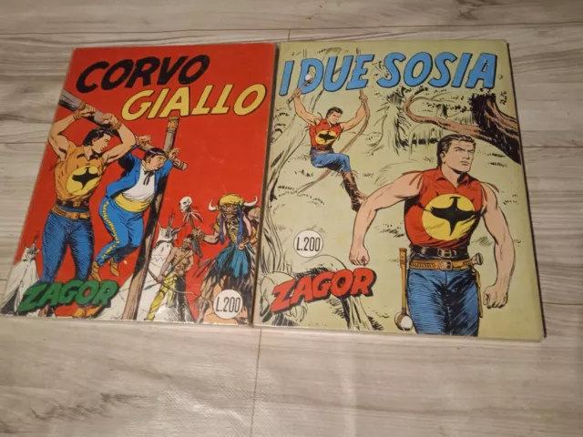 FUMETTO ZAGOR SCRITTA ROSSA NUMERO 4  e 5  LIRE 200    1970  CEPIM  no fieg