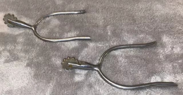 English Slip On Spurs With Spinning Rowels