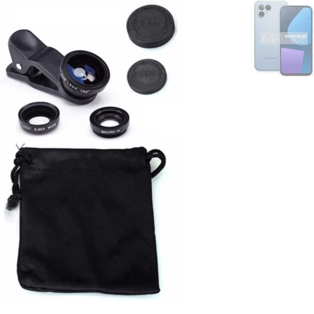 Pour Fairphone  Fairphone 5 Objectifs Smartphone Lentilles fisheye macro grand a