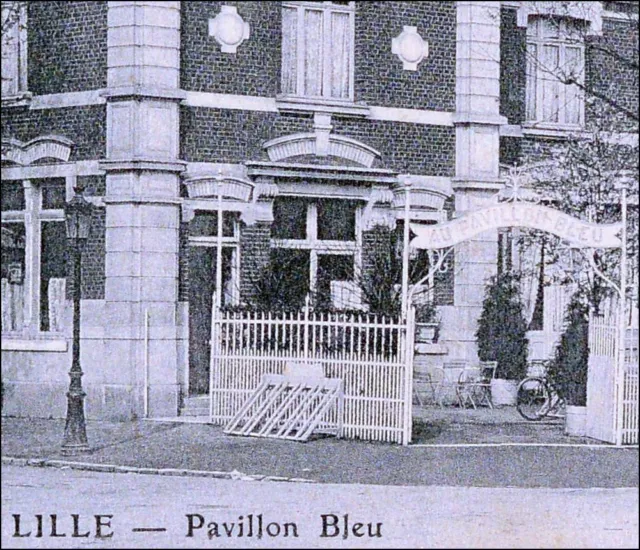 Lille Pavillon Bleu 1904 Victor Lefebvre Carte Postale Ancienne Animée Nord Cpa