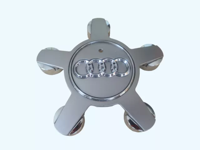 1x Audi Alloy 5 Star Spider Spyder Wheel Centre Cap Grey Hub Badge 135mm A3 4 5