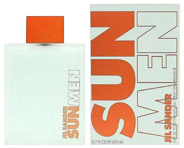 Jil Sander SUN MEN 200 ml Eau de Toilette Spray Neu & Ovp 200ml Herren-EdT Man