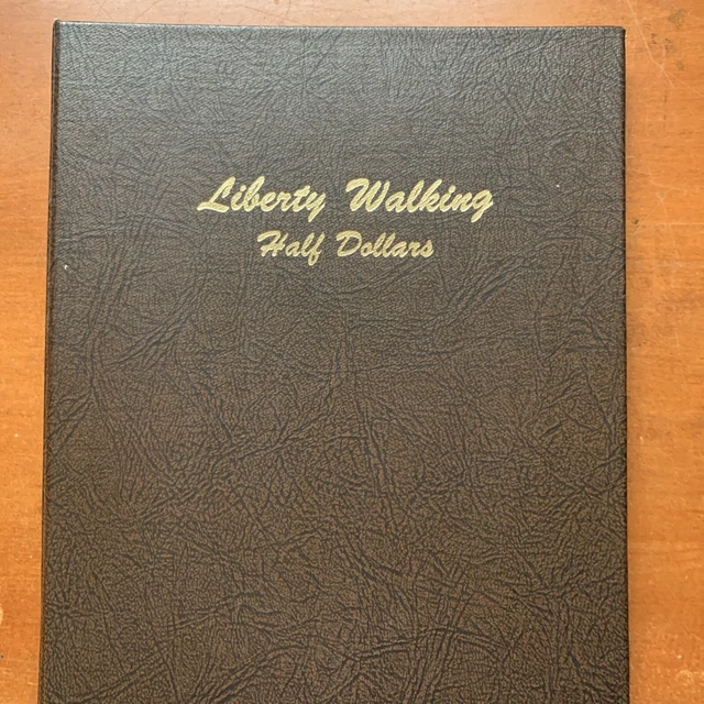 Dansco #7160 Walking liberty half dollar album 1918 - 1998 empty Used