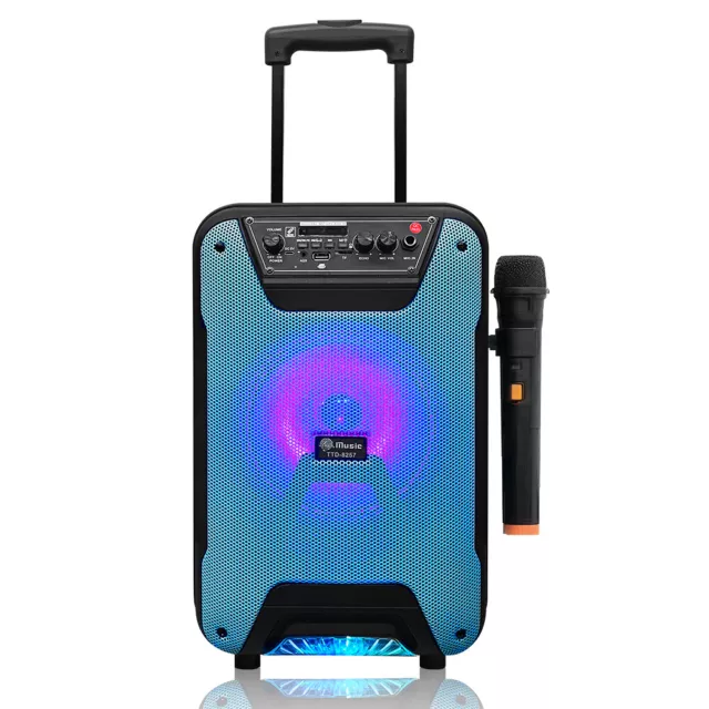 Bluetooth Lautsprecher, Tragbarer AUX Kabelloser Box Musikbox Groß mit Mikrofon
