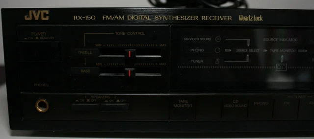 JVC RECEIVER / Tuner RX-150 Radio FM/AM Digital Synthesizer Receiver ...