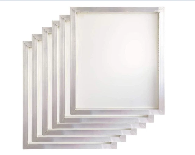 Aluminum Silk Screen Printing Screens 20 x 24 Inch Frame-110 White Mesh (6 PCS)