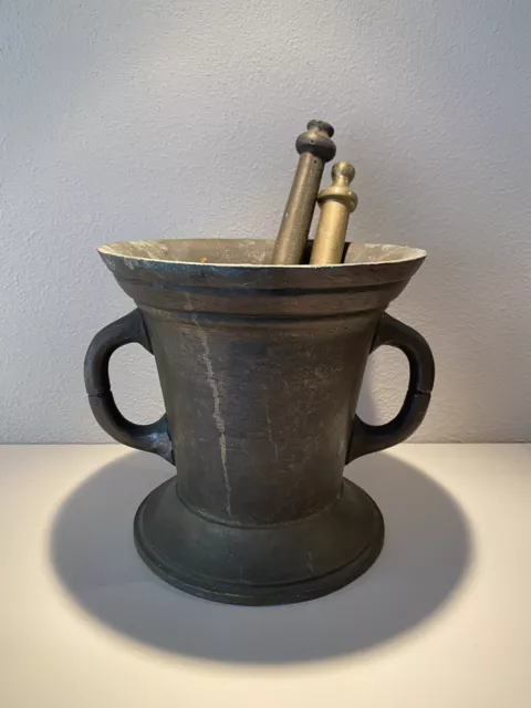 apotheker mörser  Messing oder Bronze, 5,55 kg, 16,5 cm Durchmesser, 16 cm hoch