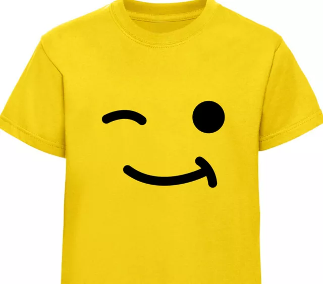 Lego Head Childrens T-Shirt Fun Kids Unisex Boys Girls Tshirt Top Birthday Gift