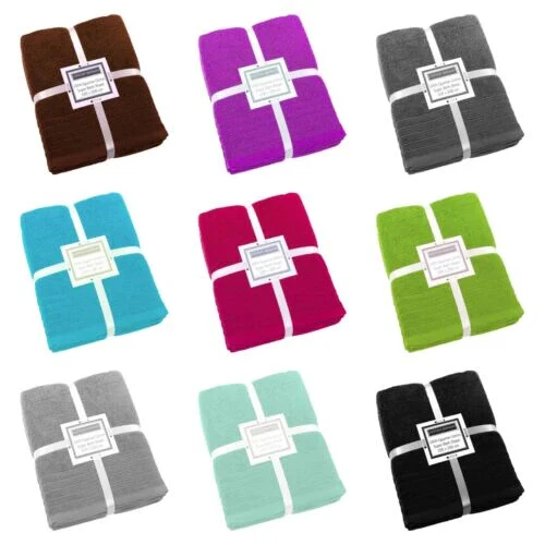 2X Extra Large Super Jumbo Bath Sheet 100% Cotton 100x200cm Large Towels 600 GSM