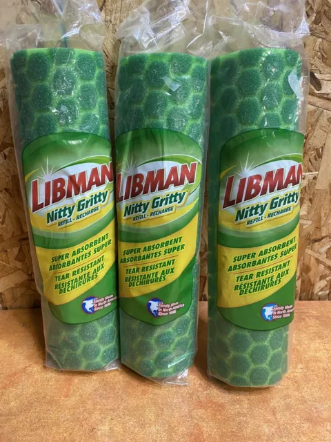 Libman Nitty Gritty Roller Mop Refill pack of 3