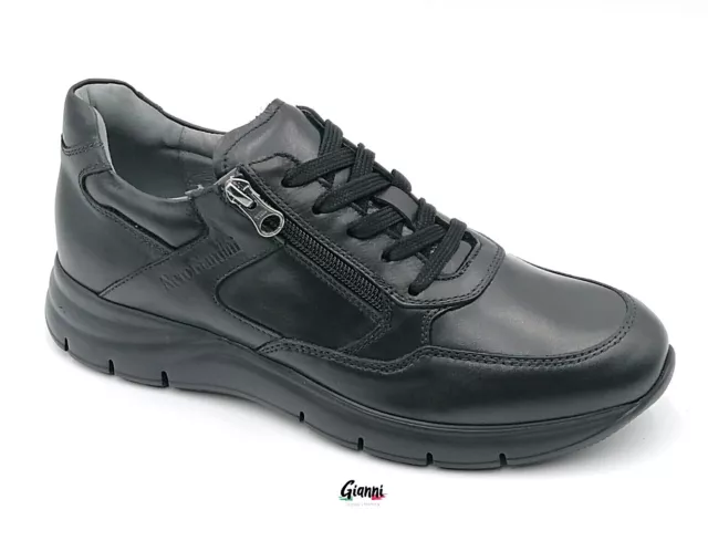 Scarpe uomo Nero Giardini I102153U sneakers sportive eleganti pelle Nero casual