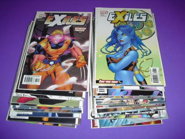 Lot of 35 Exiles run 31-65 all VF/NM 2001! Marvel near complete set X-Men 1-100