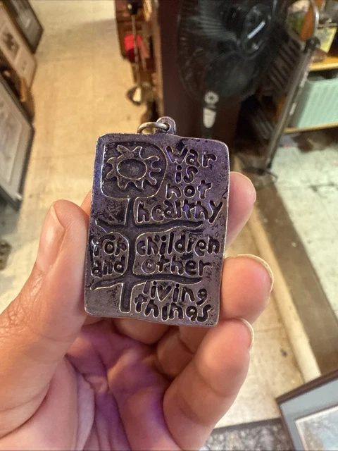 ORIGINAL VINTAGE 1968 War Is Not Healthy for Children Gold