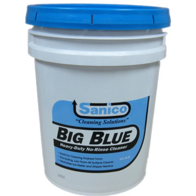 5 GALLON PAIL Sanico Big Blue Concentrated HeavyDuty NoRinse Cleaner