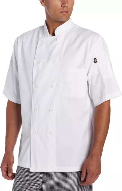DICKIES CHEF DONATELLO Short Sleeve Coat 8 button Chef Jacket DC124 $19 ...