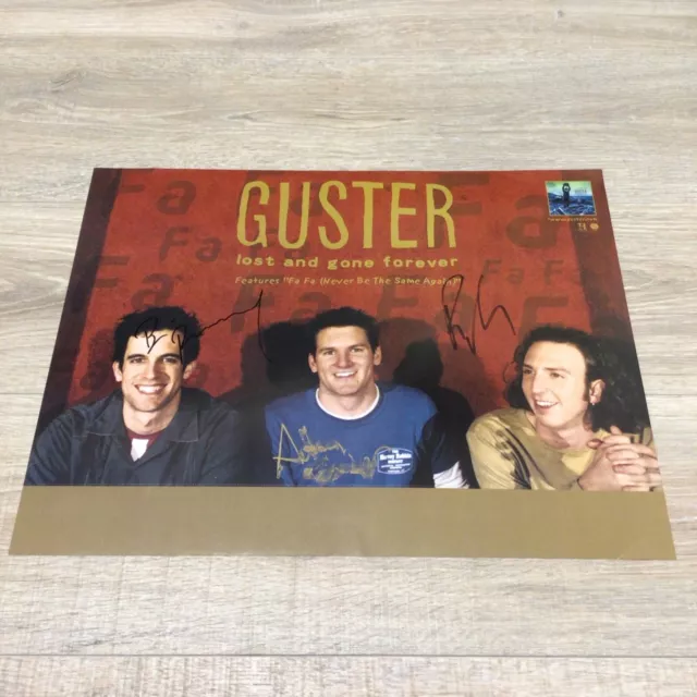 SIGNED Guster Double Sided Promo Poster for Lost and Gone Forever 18" x 14"