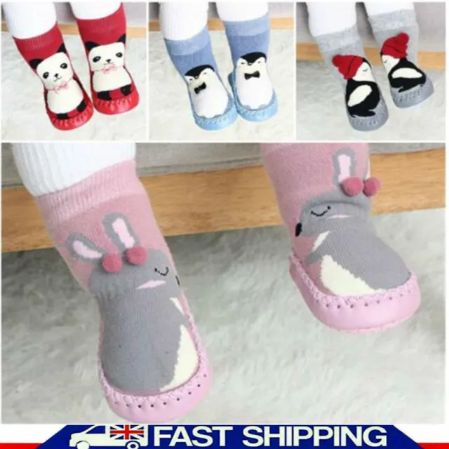 Infant Baby Girl Boy Toddler Anti-slip Warm Slippers Sock Cotton Crib Shoes