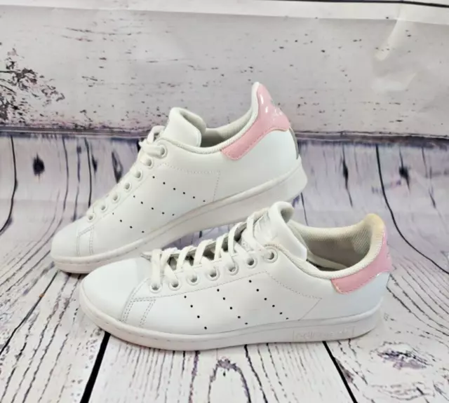 Adidas Stan Smith White Trainers  ,Sneakers Size Uk 5 Pink Leather Fz4090