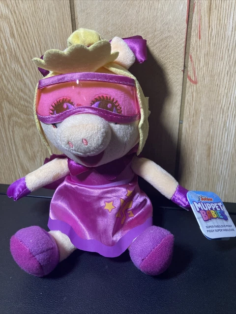 NWT Disney Junior Muppet Babies Super Fabulous Miss Piggy Plush 9" Stuffed Anima