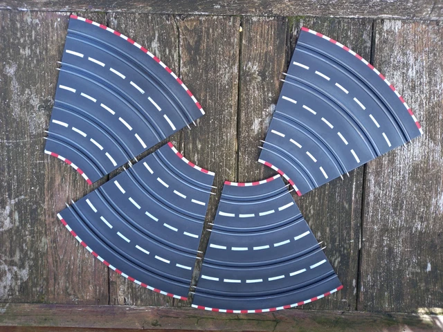 4 rails courbes 4 pistes pour circuit voitures électrique JOUEF/ARTIN/SPEEDTRAX